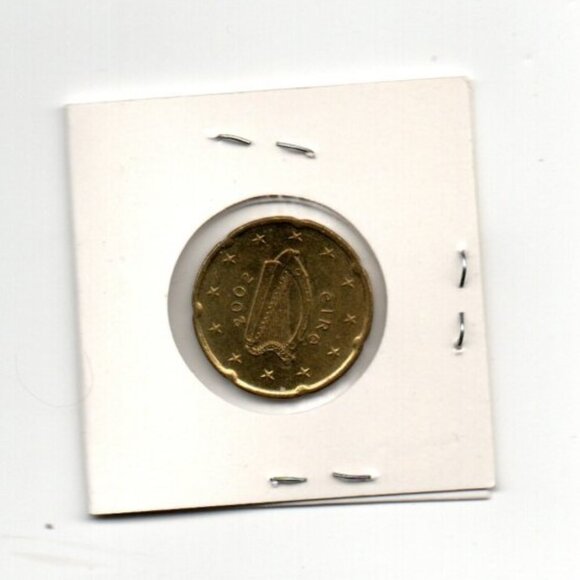 Rare 2002 Ireland 20 Euro Cent... AU... In Protective Sleeve... Nordic Gold - Picture 2 of 2